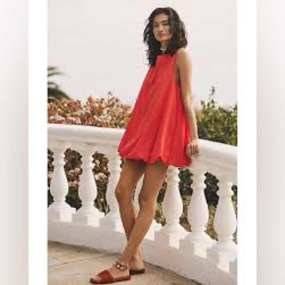 FREE PEOPLE STRUTTIN’ BUBBLE MINI DRESS